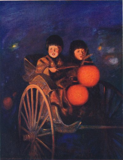 提灯の光によって、c1887、1901 作： Mortimer Ludington Menpes