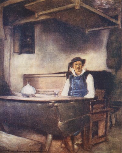 ポン＝アヴェンのオーベルジュにて（カラーリトグラフ） 作： Mortimer Ludington Menpes