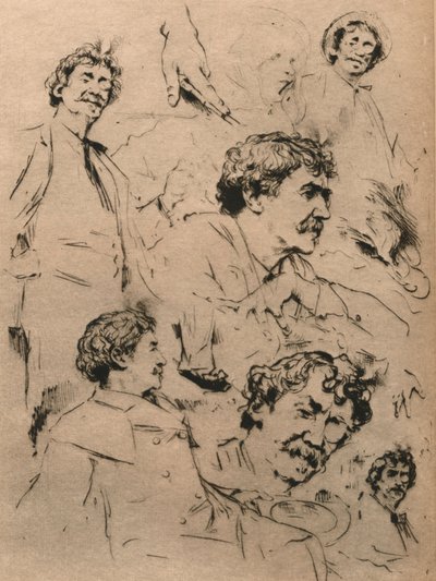 ジェームズマクニールウィスラーの研究、c1886。 1903 作： Mortimer Ludington Menpes