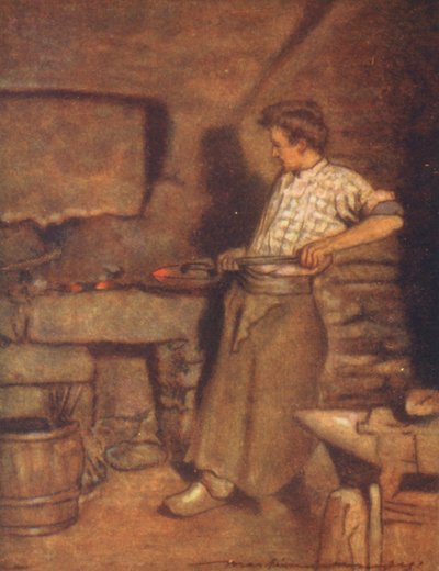 ポン＝アヴァン村の鍛冶屋（カラーリトグラフ） 作： Mortimer Ludington Menpes