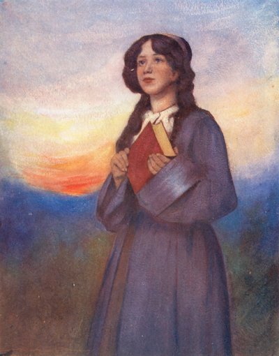 世界の子供たちアメリカン、サンセット（カラーリトグラフ） 作： Mortimer Ludington Menpes