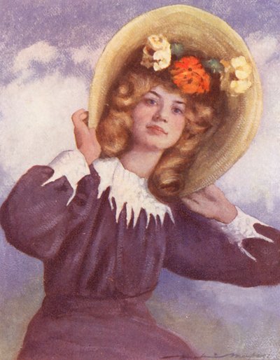 世界の子供たちオーストラリア、南の子供（カラーリトグラフ） 作： Mortimer Ludington Menpes