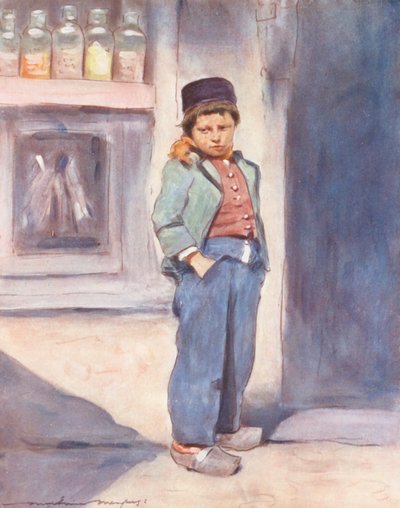 世界の子供たちブルトン、ハードアップ（カラーリトグラフ） 作： Mortimer Ludington Menpes
