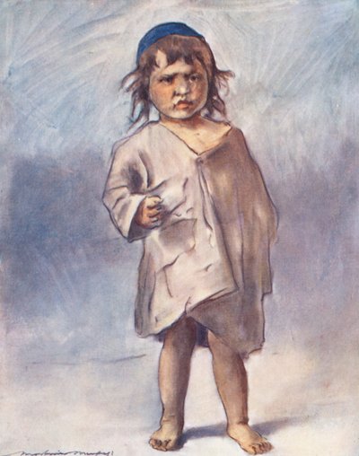 世界の子供たちカシミア、クロス（カラーリトグラフ） 作： Mortimer Ludington Menpes