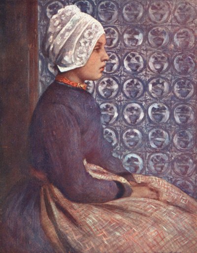 世界の子供たちオランダのメイド（カラーリトグラフ） 作： Mortimer Ludington Menpes