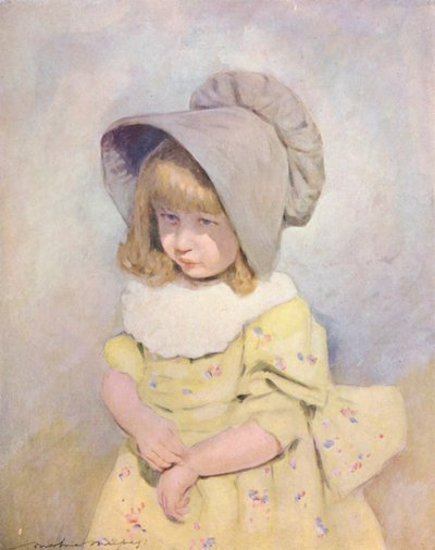 世界の子供たち英語、ライラック・サンボネット（カラーリトグラフ） 作： Mortimer Ludington Menpes