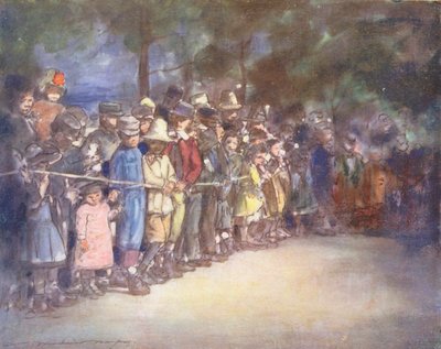 世界の子供たちフランス、フェアにて（カラーリトグラフ） 作： Mortimer Ludington Menpes