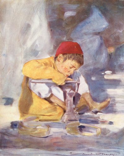 世界の子供たちインディアン、若い労働者（カラーリトグラフ） 作： Mortimer Ludington Menpes