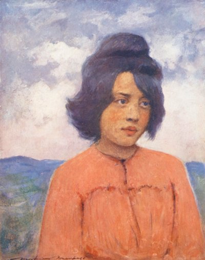 世界の子供たちイタリア、カリタ（カラーリトグラフ） 作： Mortimer Ludington Menpes