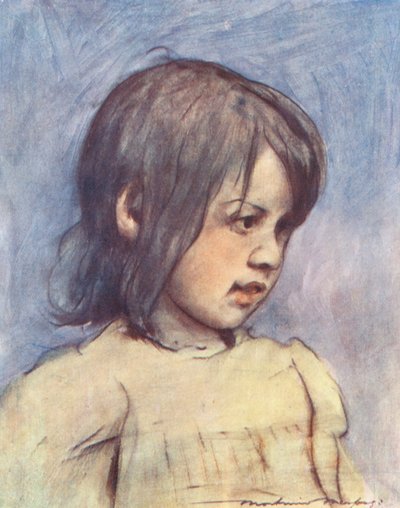 世界の子供たちイタリア製、ラフ・ロック（カラーリトグラフ） 作： Mortimer Ludington Menpes