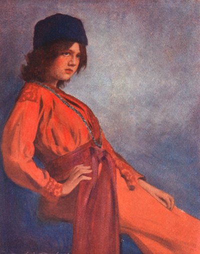 世界の子供たちロシア、ウナ（カラーリトグラフ） 作： Mortimer Ludington Menpes