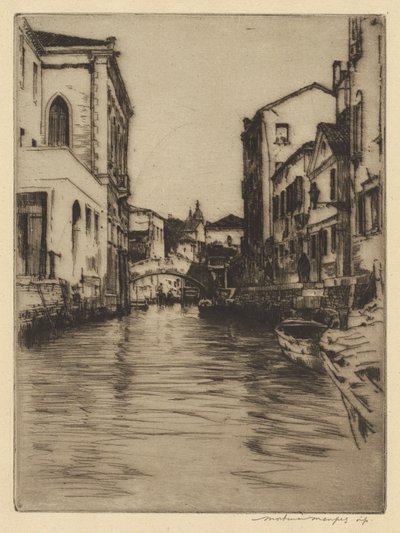 ルチアーノ橋、大運河 作： Mortimer Menpes