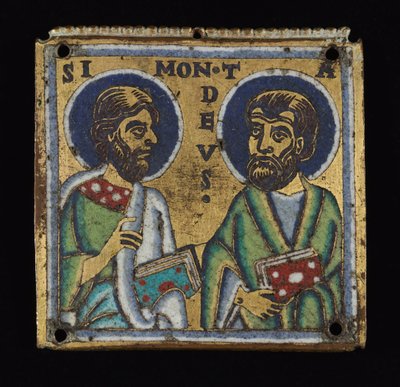 プラーク：Simon and Thaddaeus、c.1160 作： Mosan School