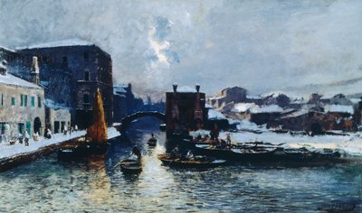 Chioggia sob a neve 作： Mose Bianchi