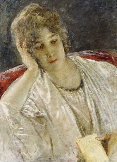 女性の肖像画、 作： Mose Bianchi