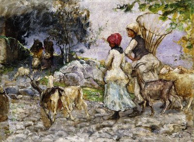 Goatherds、 作： Mose Bianchi