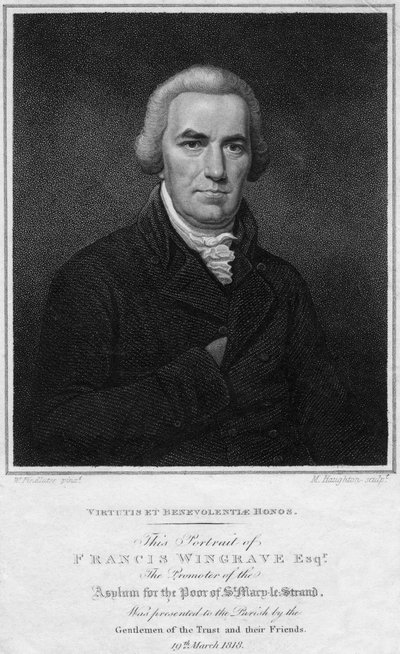 フランシス・ウィングレイブc1789-1823、1818。 作： Moses Haughton