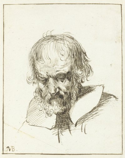 老人の頭 作： Moses Ter Borch
