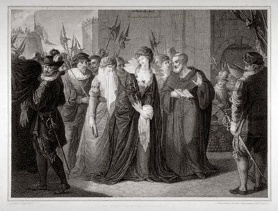 ロンドン塔での処刑に導かれるジェーン・グレイ夫人、1554年、1797年 作： Mountague Tomkins
