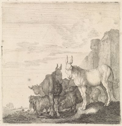 壁のロバ 四つ足の動物（シリーズタイトル） 作： Moyses van Wtenbrouck