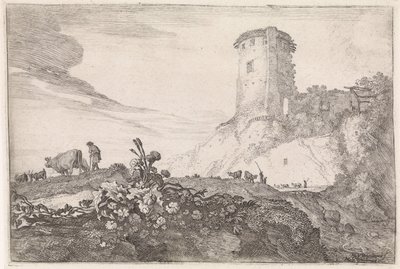 円塔のある風景 アルカディアの風景（シリーズタイトル） 作： Moyses van Wtenbrouck