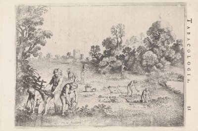 ネイティブアメリカンはたばこを拾う 作： Moyses van Wtenbrouck
