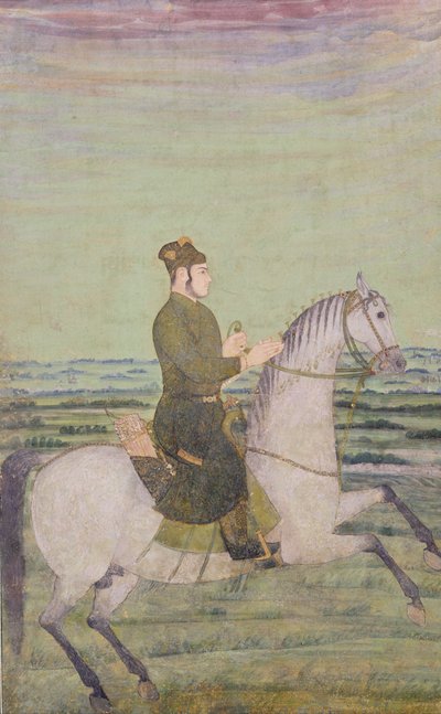 ムガール貴族の乗馬、1700年頃 作： Mughal School