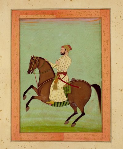 ラージクライブアルバムの馬に乗ったムガール貴族、1790年頃 作： Mughal School