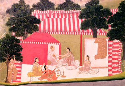 王子と彼のハーレム 作： Mughal School