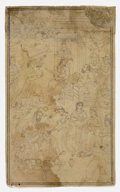 魔術師の崇拝 作： Mughal School
