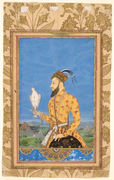 アザム・シャー公の肖像 作： Mughal School