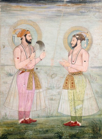 ダラシコー王子とスライマンシコーニンベート王子の肖像、1665年頃 作： Mughal School