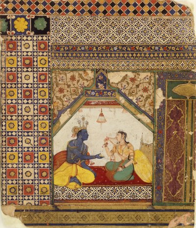 彼女の否認をシータに正当化しようとするラマ、1595年頃 作： Mughal School