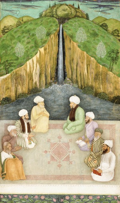 宗教的議論における賢者、1680年頃 作： Mughal School