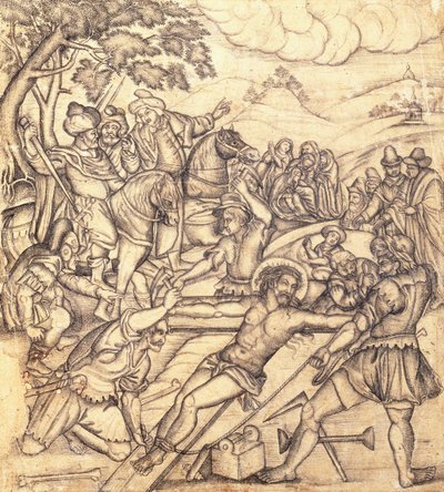 はりつけ、1650年頃 作： Mughal School