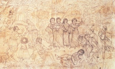 アナニアの死、1650〜1680年 作： Mughal School