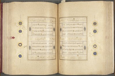 Fol 137 verso 183 recto、Timurid Quran、1441（ink＆gold on paper） 作： Muhammad Mumin Abdallah Al Murwand