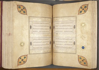 Fol 82 verso 83 recto、Timurid Quran、1441（ink＆gold on paper） 作： Muhammad Mumin Abdallah Al Murwand
