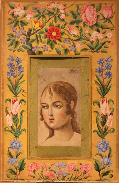 若い美しさの絵、1740年代から50年代 作： Muhammad Sadiq