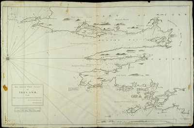 カッスル・ヘイブンのスタッグスからダージーIまでのアイルランド南西海岸。1775年、M.マッケンジーセンによって測量・航海された。 作： Murdoch & Bowen Thomas Senior (fl.1775) Mackenzie