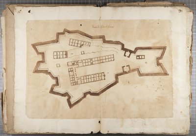 ウルビーノなどのムティオオディによるドローイングのポートフォリオ-ポートオブフェンテス、1635〜40年頃（製本された紙にペンとインク） 作： Muzio Oddi