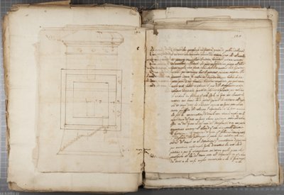 ウルビーノなどのムティオ・オディによるドローイングのポートフォリオ、p120、c.1635-40（製本された紙のペンとインク） 作： Muzio Oddi