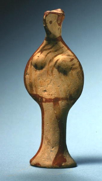 プシ」フィギュア、紀元前1400～1300年頃（テラコッタ） 作： Mycenaean Mycenaean