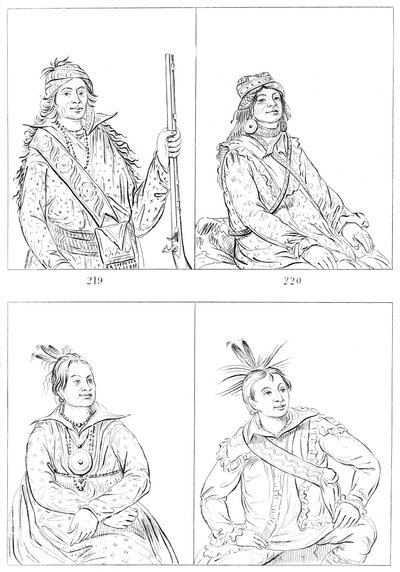 クリークとチョクトー、1841年。 作： Myers and Co