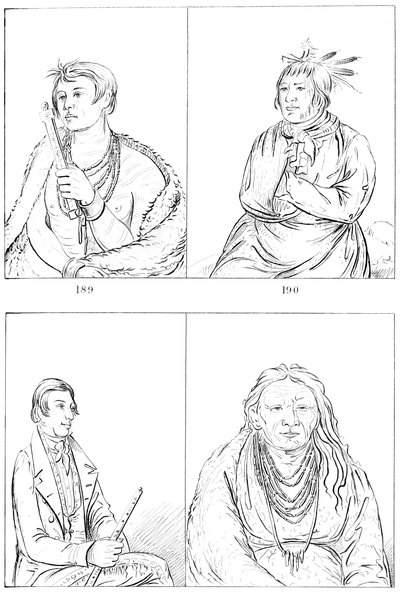 ポトワトミーとカスカシアス、1841年。 作： Myers and Co
