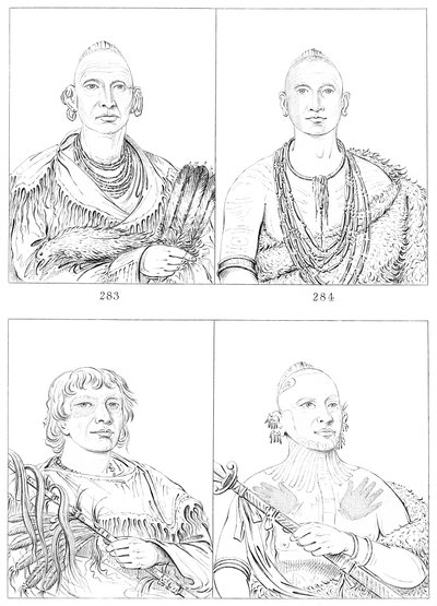 サックとフォックスのインディアン、1841年。 作： Myers and Co