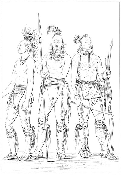 3つのオーセージ勇者、1841年。 作： Myers and Co