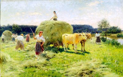 干し草作り、1907年。 作： Mykola Kornylijowytsch Pymonenko