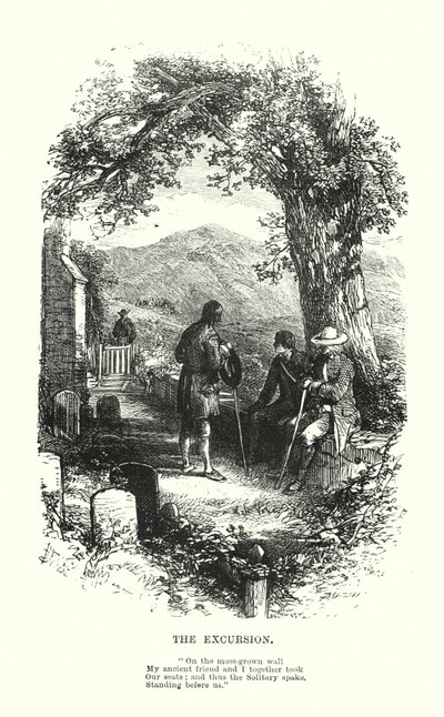 ウィリアム・ワーズワースエクスカージョン」（エングレービング 作： Myles Birket (after) Foster