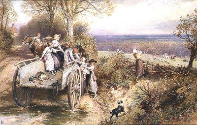 猟犬を覗いてみる 作： Myles Birket Foster